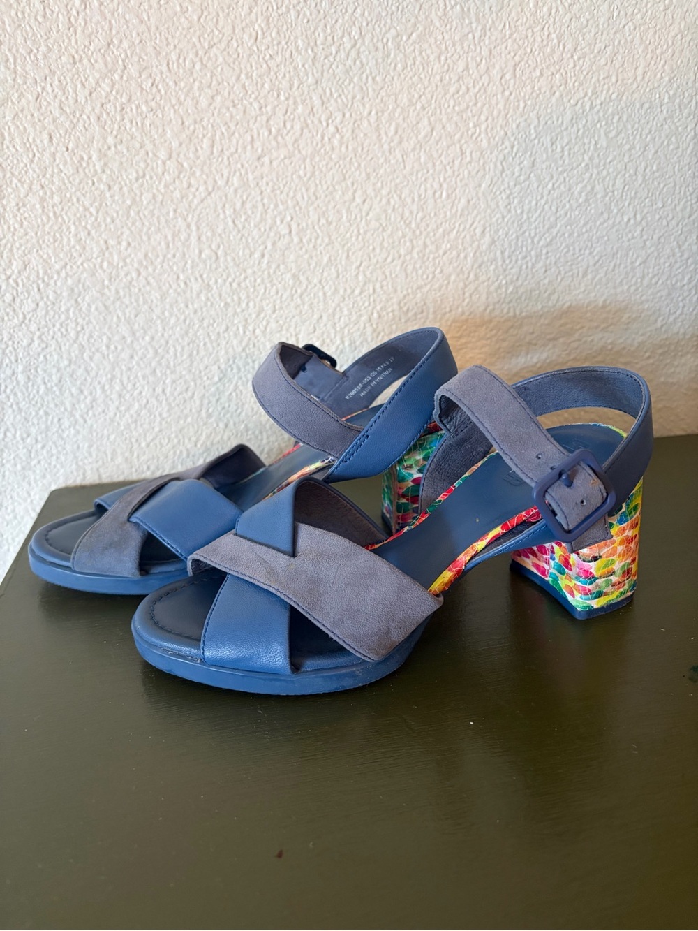 Camper colorful sandals block heel size 35